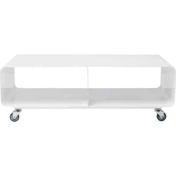 KARE DESIGN Lounge TV-bord, med hjul - hvid stål (90x42)